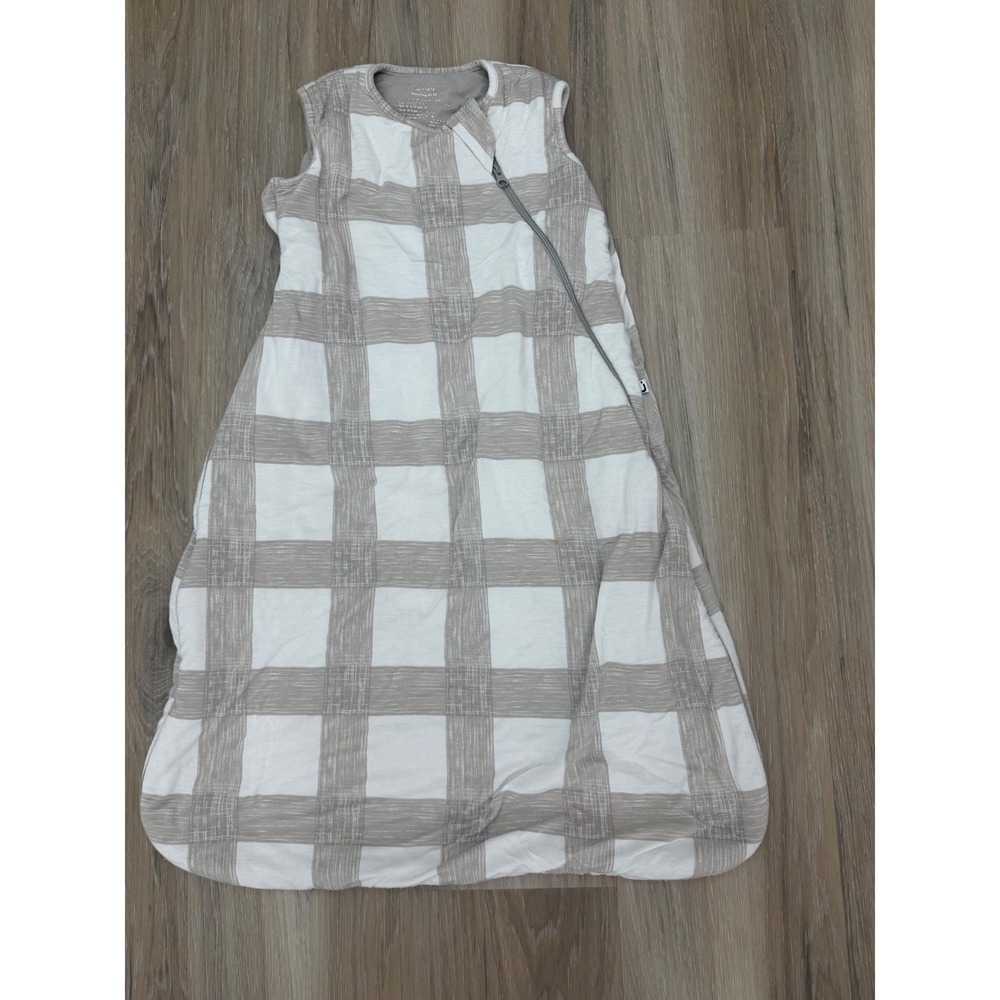 Gunamuna Sleep Sack Kids 3-9 Months Tan Good Plaid Bamboo Viscose Blend
